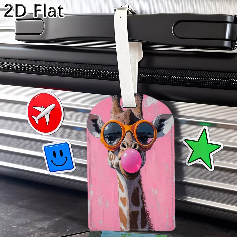 Cute Giraffe Luggage Tag Trave - Travel Luggage Set 评论和价格