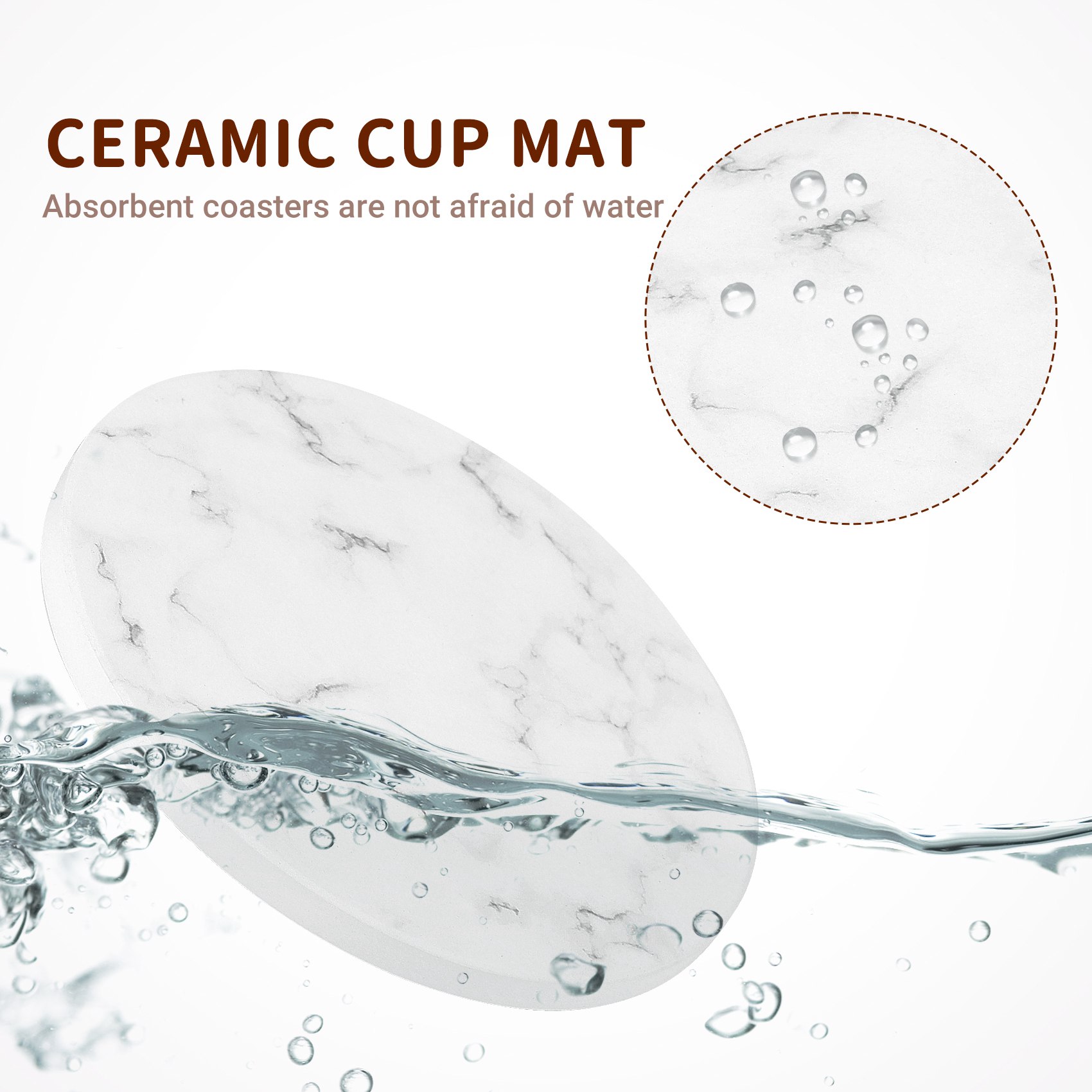 ABAH-Absorbent Coasters For Dr - Marble Coaster Set 评论和价格