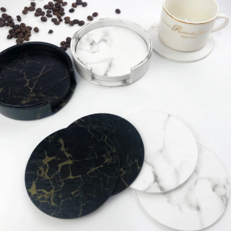 6pcsMarble Coaster Artificial  - Marble Coaster Set 评论和价格