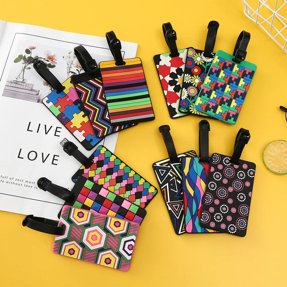 1PCS Geometric Luggage Tags Su - Travel Luggage Set 评论和价格