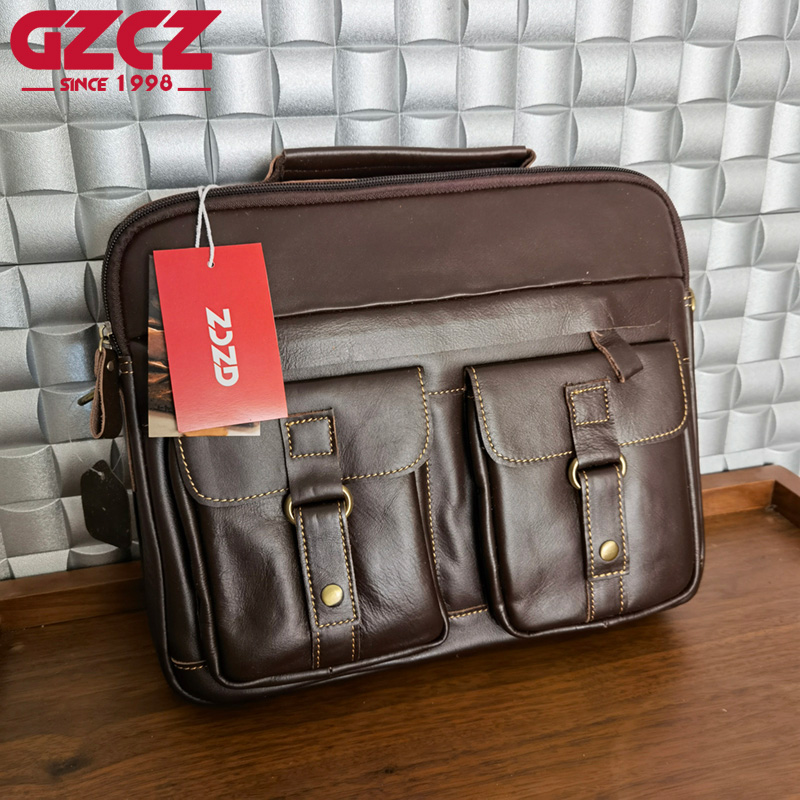 GZCZ Men's Handbag Leisure Bus - Leather Briefcase 评论和价格