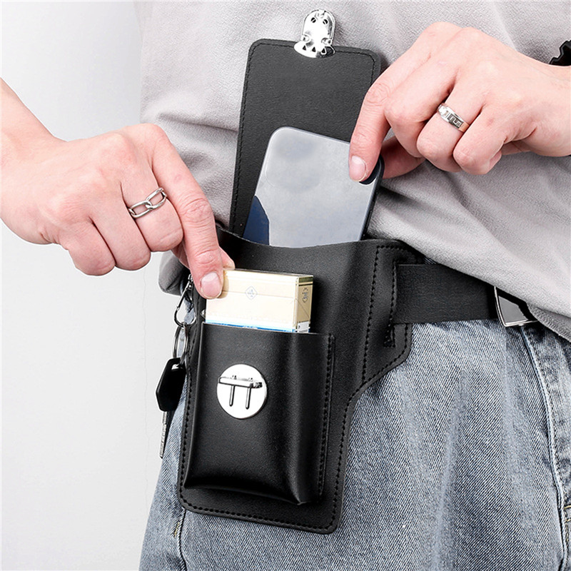 Men Belt Cellphone Loop Holste - Leather Wallet Men 评论和价格