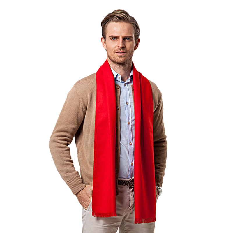 Fashion Winter Solid Color Men - Cashmere Scarf 评论和价格