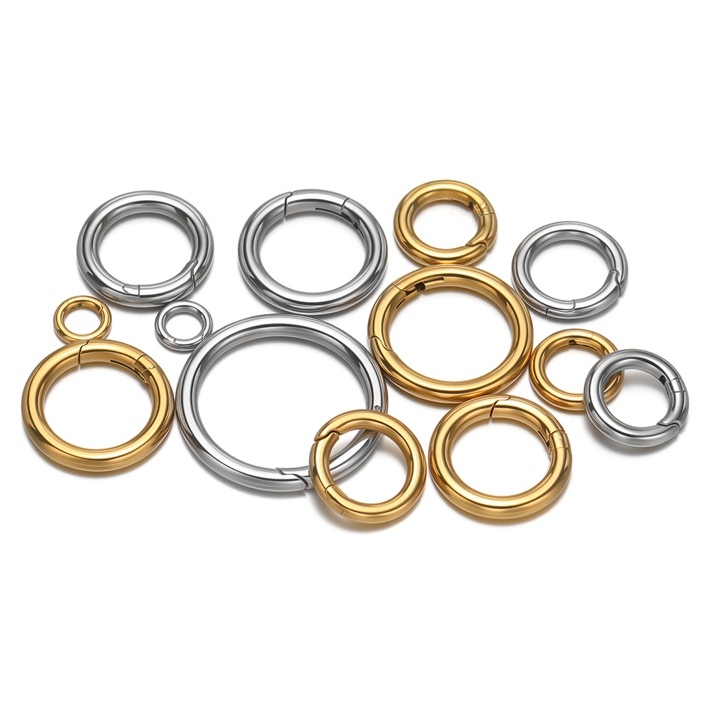 2Pcs/Lot Round Spring Clasps S - Gold Plated Jewelry 评论和价格