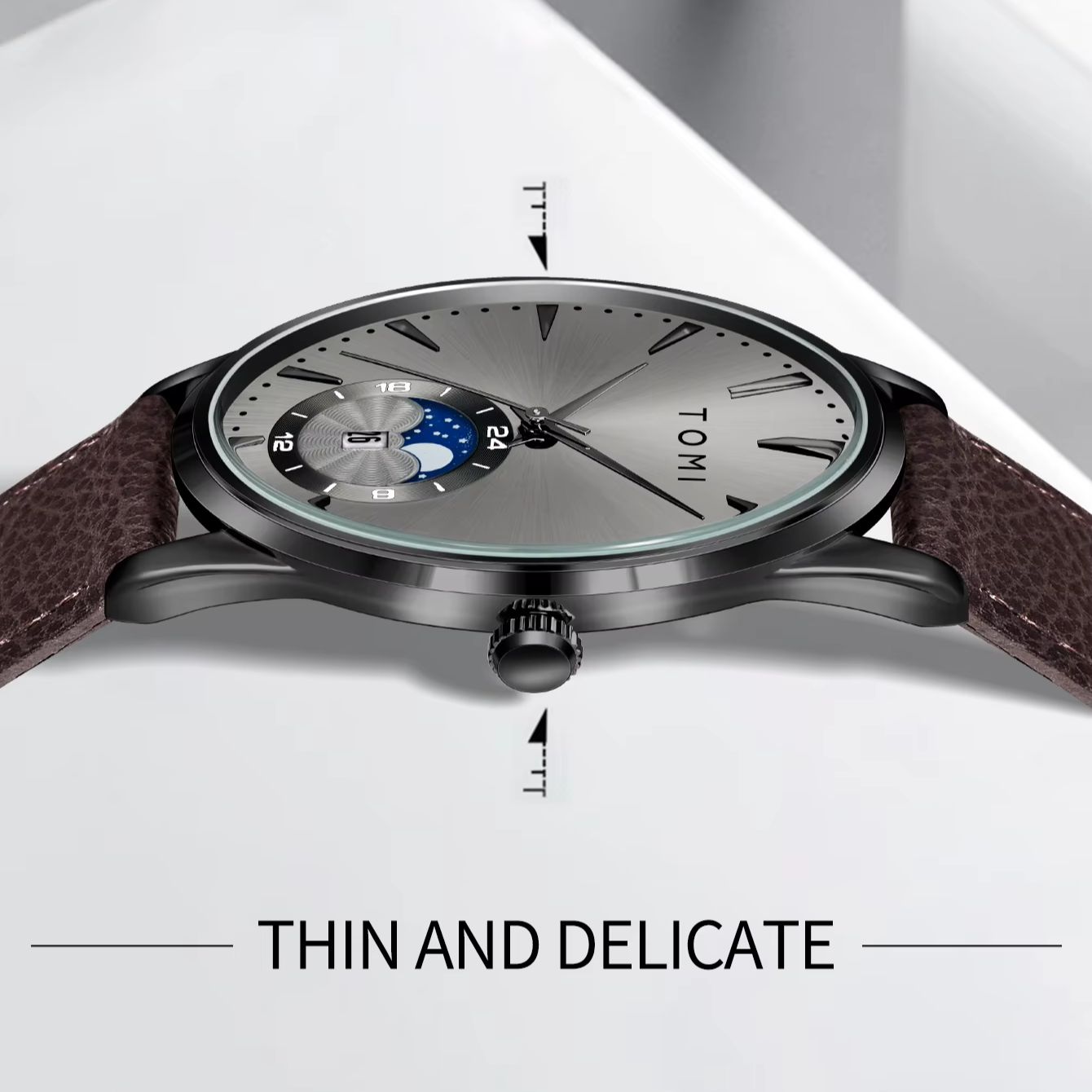 TOMI 2Pcs Men's Watch Gift Set - Luxury Gift Set 评论和价格