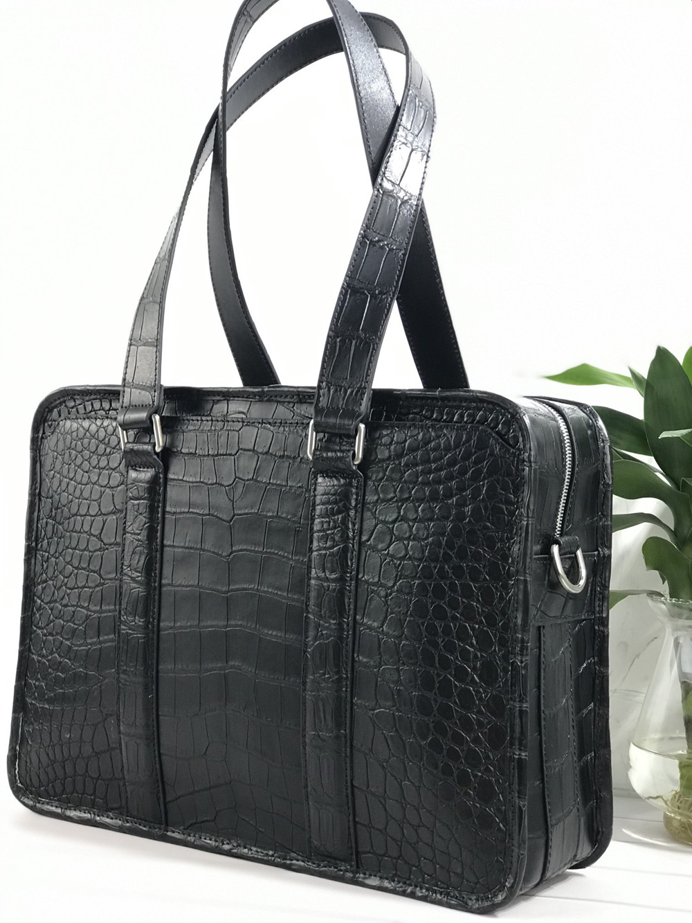 New Crocodile Leather Laptop B - Leather Briefcase 评论和价格