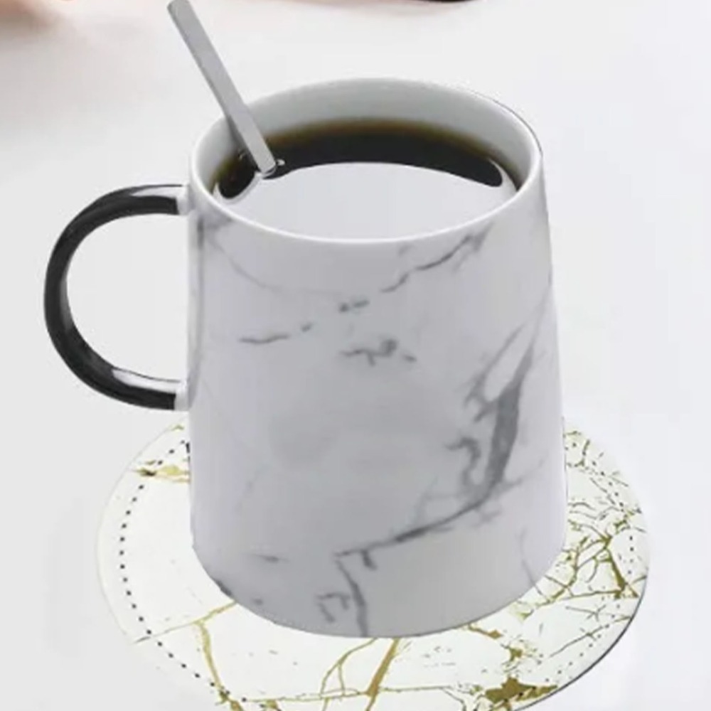 7Pcs Coaster Set PU Leather Co - Marble Coaster Set 评论和价格