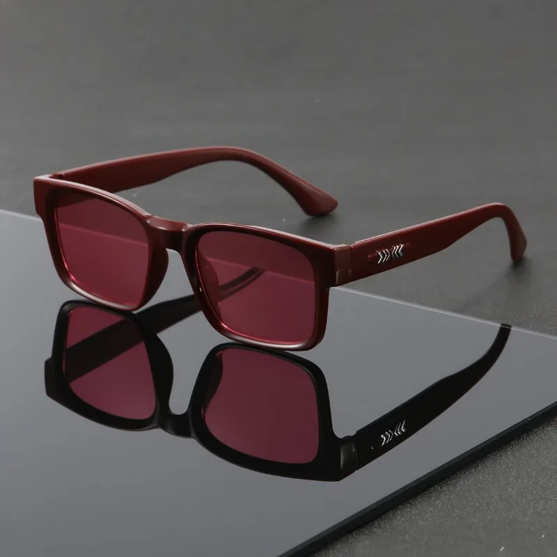 Vintage Rectangle Frame Sungla - Designer Sunglasses 评论和价格