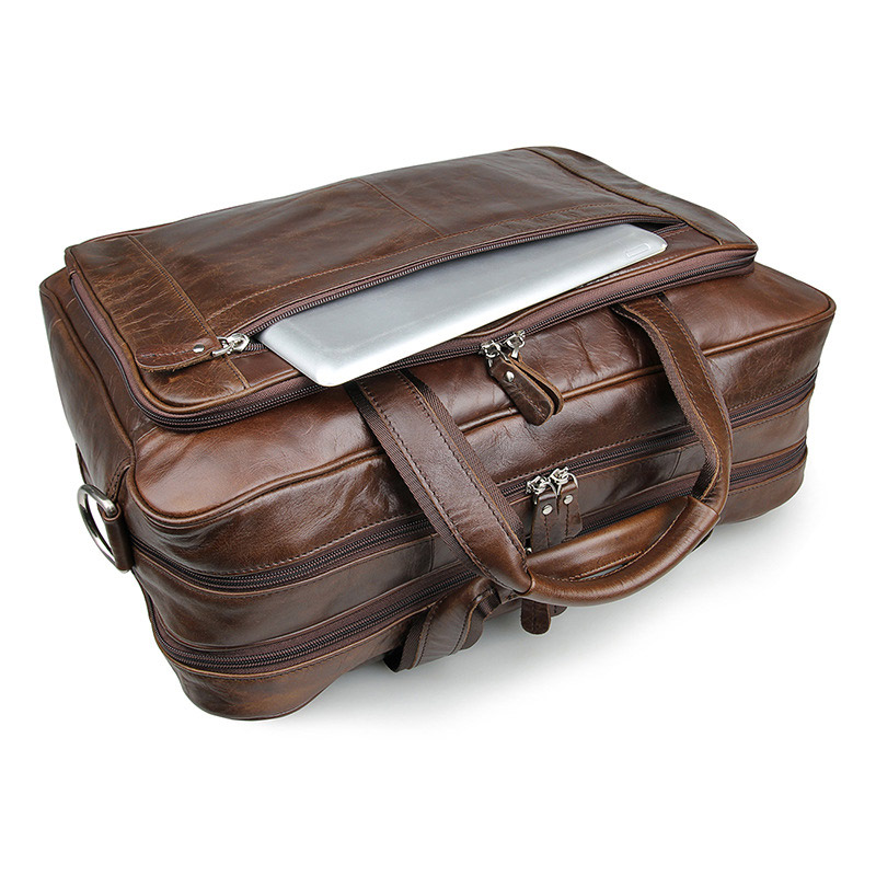 LACHIOUR Genuine Leather Men B - Leather Briefcase 评论和价格