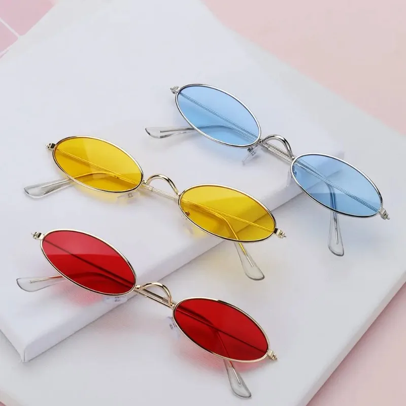 Retro Small Frame Oval Sunglas - Designer Sunglasses 评论和价格