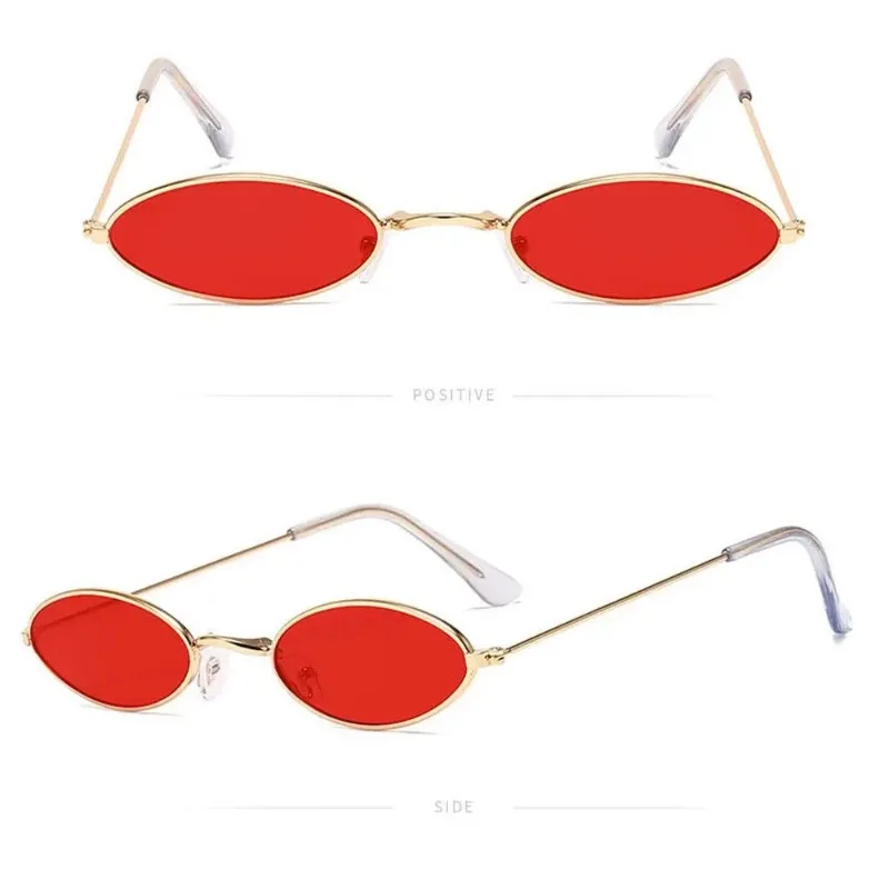 Retro Small Frame Oval Sunglas - Designer Sunglasses 评论和价格